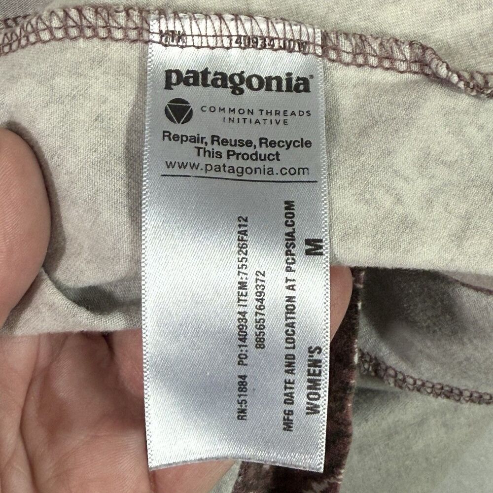 Patagonia Mauve Sleeveless Abstract Paisley Organic Cotton Margot Dress Womens M - Picture 7 of 7